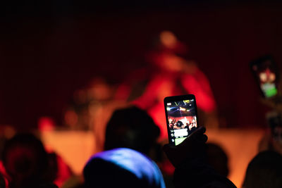 People photographing at night