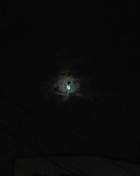 Close-up of water drops against sky at night