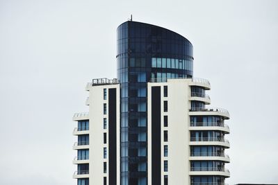 Low angle view of water tower against sky