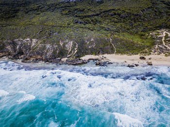 High angle view of beach