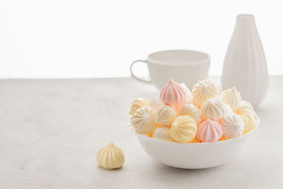 Close-up of fruits in bowl on table
