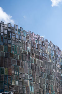 Low angle view of modern building against sky