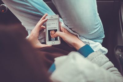 Man holding mobile phone