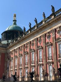 Low angle view of historical building against sky