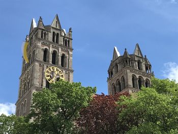 Low angle view of historic building against sky