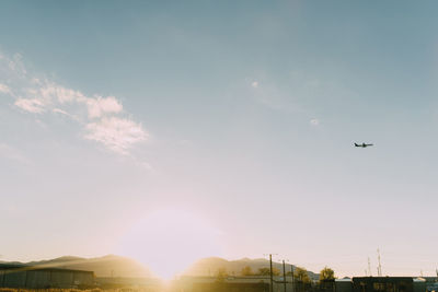 Airplane flying in sky