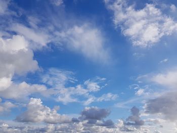 Low angle view of clouds in sky
