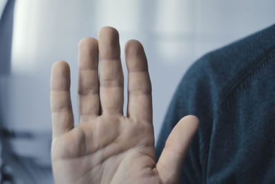 Close-up of human hand