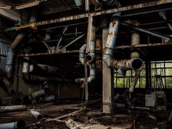 Interior of abandoned factory