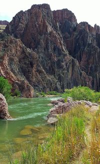 Scenic view of lake against mountains