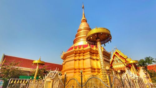 Low angle view of traditional building against sky