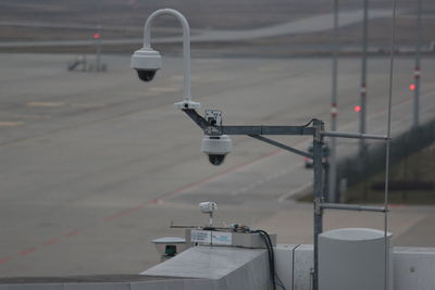 Security cameras at airport runway