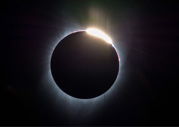 Close-up of silhouette moon against sky