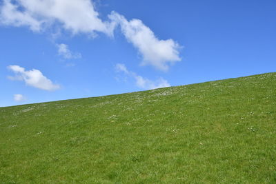 Scenic view of land against sky