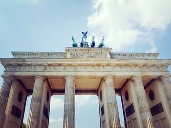 Low angle view of brandenburg gate