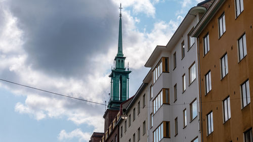 Low angle view of buildings against sky