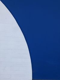 Close-up of sea against clear blue sky