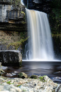 Scenic view of waterfall