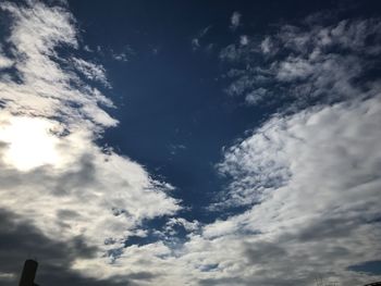 Low angle view of clouds in sky