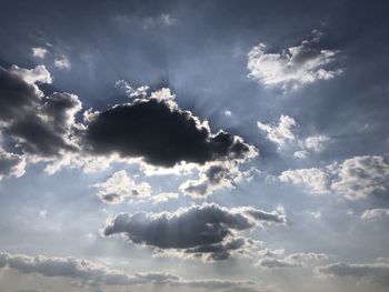 Low angle view of clouds in sky