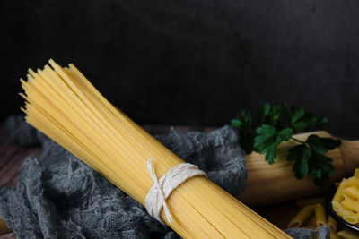 Close-up of food on table