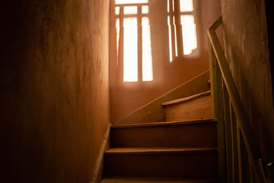 Low angle view of staircase in building