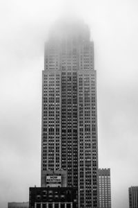 Low angle view of modern buildings against sky