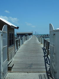 View of pier on sea