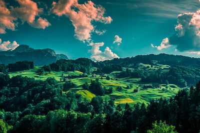 Panoramic view of landscape against sky