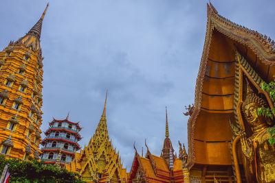 Low angle view of traditional building against sky