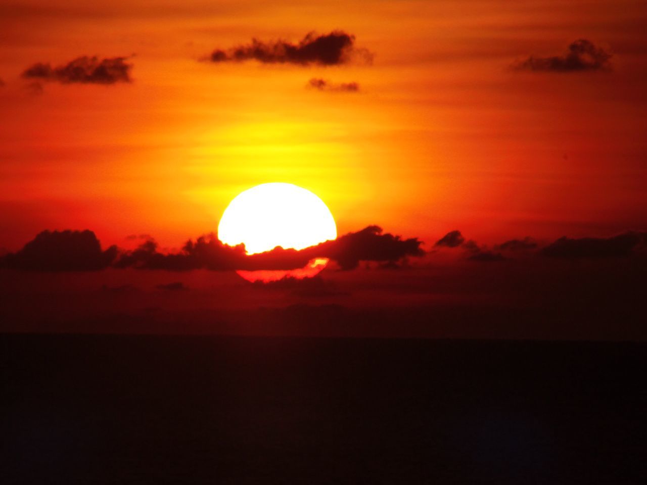 sunset, sun, beauty in nature, nature, orange color, scenics, sky, silhouette, idyllic, tranquility, tranquil scene, no people, landscape, romantic sky, orange, outdoors, burning, animal themes