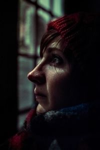 Close-up of young woman