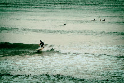 Man surfing in sea