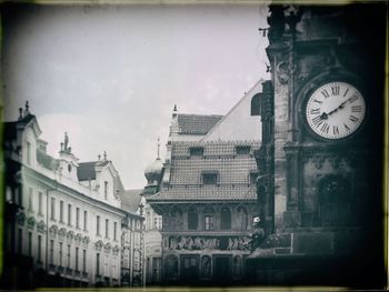 Low angle view of clock tower