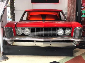 View of red car