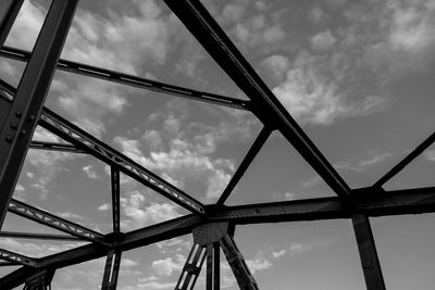 Low angle view of bridge against sky