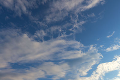 Low angle view of clouds in sky