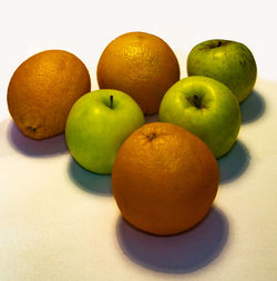 Close-up of apples on table