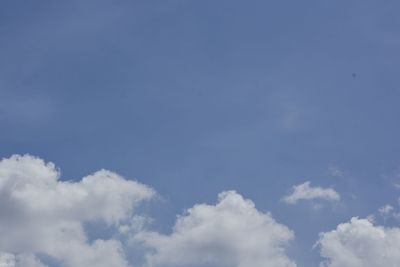 Low angle view of clouds in sky