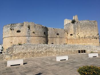 View of fort against blue sky