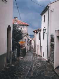 Street amidst houses