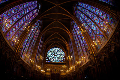 Low angle view of the ceiling of a church