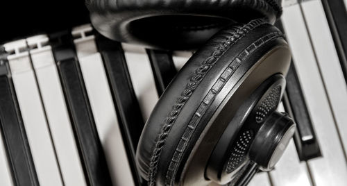 Close-up of steering wheel