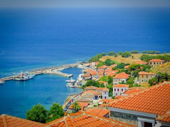 High angle shot of townscape