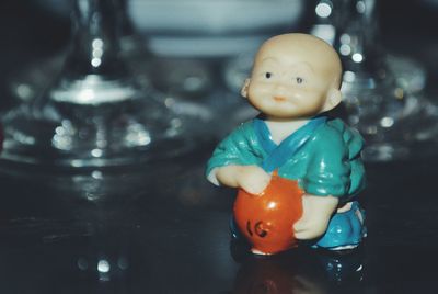 Close-up of stuffed toy on table