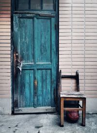 Abandoned door of house