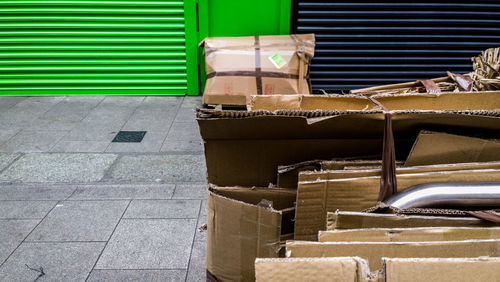 Stack of cardboard boxes