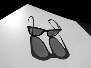 High angle view of sunglasses on table