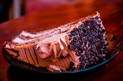 Close-up of cake in plate