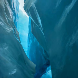 Crevasse in the franz josef glacier in new zealand